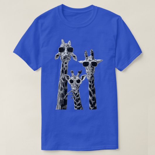 Cute Glasses Giraffe Funny Giraffe T-shirt (Design voorkant)