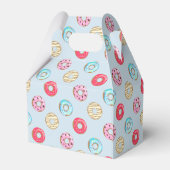 Cute Glazed Doughnut Pattern Light Blue Bedankdoosjes (Achterkant)