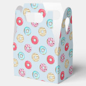 Cute Glazed Doughnut Pattern Light Blue Bedankdoosjes (Geopend)