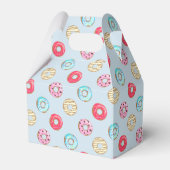 Cute Glazed Doughnut Pattern Light Blue Bedankdoosjes (Voorkant Zijde)