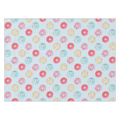 Cute Glazed Doughnut Pattern Light Blue Tafelkleed (Voorkant (Horizontaal))