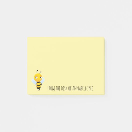 Cute glimlach Bee Post-it Notes (Voorkant)