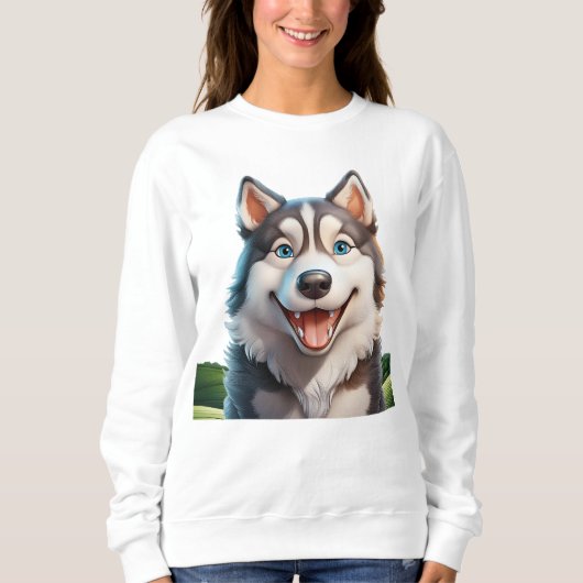 Cute glimlach husky trui (Voorkant)