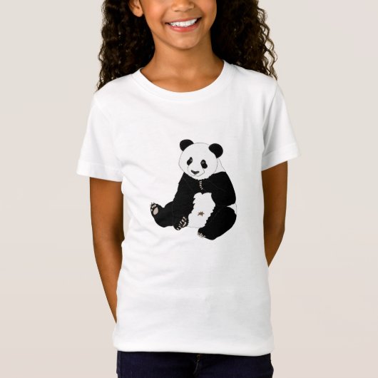 Cute glimlach panda t-shirt (Voorkant)