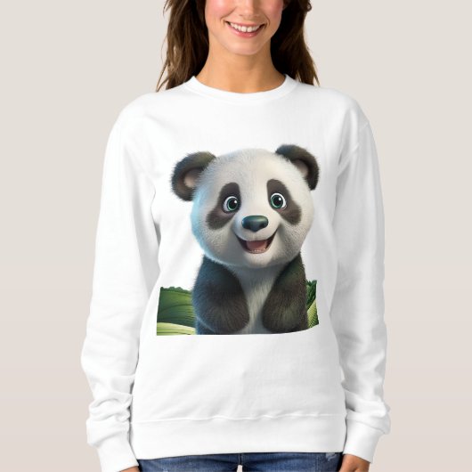 Cute glimlach panda trui (Voorkant)
