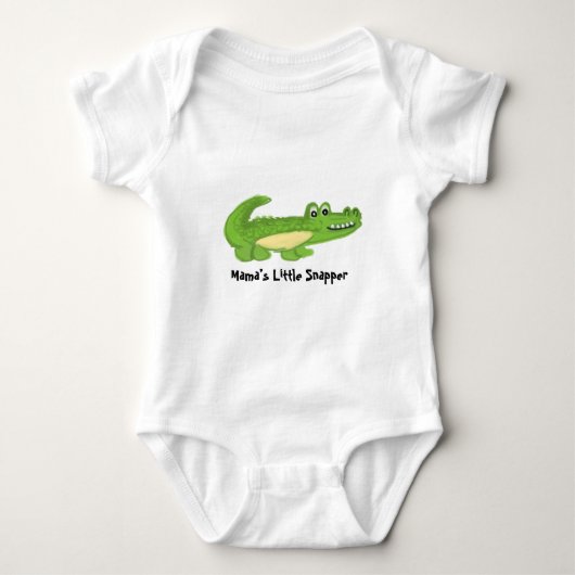 Cute Glimlachende Alligator Baby Bodysuit (Voorkant)