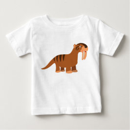 Cute Glimlachende Cartoon Thylacosmilus Baby T-Shi