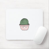 Cute glimlende cactus muismat (Met muis)
