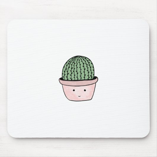 Cute glimlende cactus muismat (Voorkant)