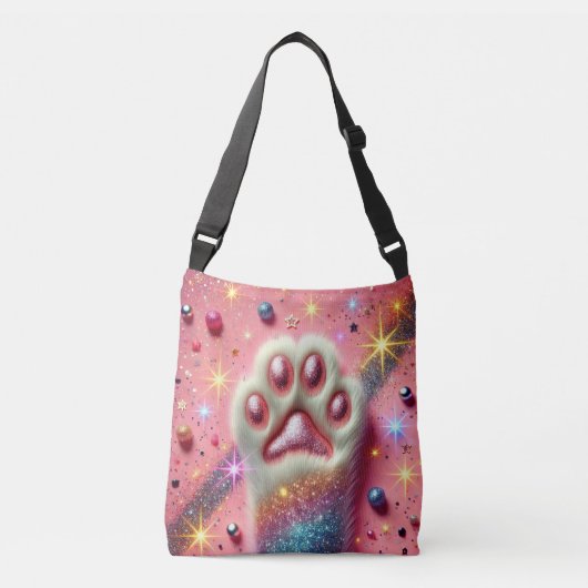 Cute glinsterende poot tas! crossbody tas (Voorkant)