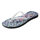 Cute Glitter Bride, Paars-Personalized Teenslippers (Schuin)