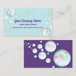 Cute Glitter Cleaning Service Maid Housecleaning Visitekaartje