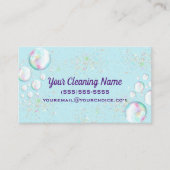 Cute Glitter Cleaning Service Maid Housecleaning Visitekaartje (Voorkant)