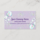 Cute Glitter Cleaning Service Maid Housecleaning Visitekaartje (Voorkant)