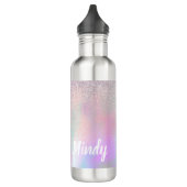 Cute Glitter en Sparkles Faux Hologram Waterfles (Links)