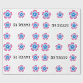 Cute glitter floral blooming garden cadeaupapier (Vlak)