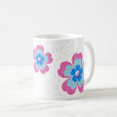 Cute glitter floral blooming garden koffiemok (Voorkant rechts)