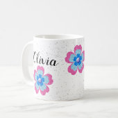 Cute glitter floral blooming garden koffiemok (Voorkant links)