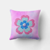 Cute glitter floral blooming garden kussen (Achterkant)