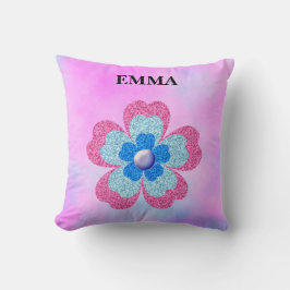 Cute glitter floral blooming garden kussen