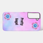 Cute glitter floral blooming garden samsung galaxy hoesje (Achterkant horizontaal)