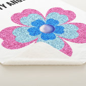 Cute glitter floral blooming garden  sherpa deken (3/4)