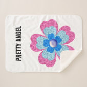Cute glitter floral blooming garden  sherpa deken (Voorkant (horizontaal))