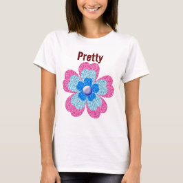 Cute glitter floral blooming garden t-shirt
