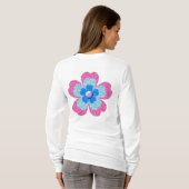 Cute glitter floral blooming garden  t-shirt (Achterkant volledig)