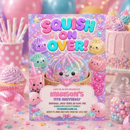 Cute Glitter Food Squishies Verjaardagsfeestje Kaart
