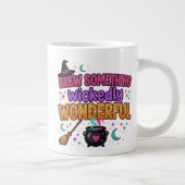 Cute Glitter Halloween-ontwerp Grote Koffiekop (Rechts)