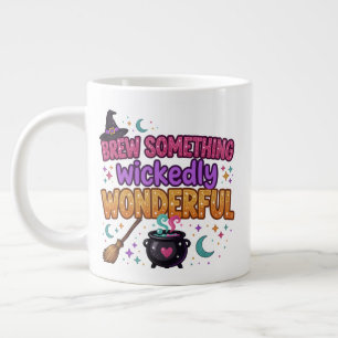 Cute Glitter Halloween-ontwerp Grote Koffiekop