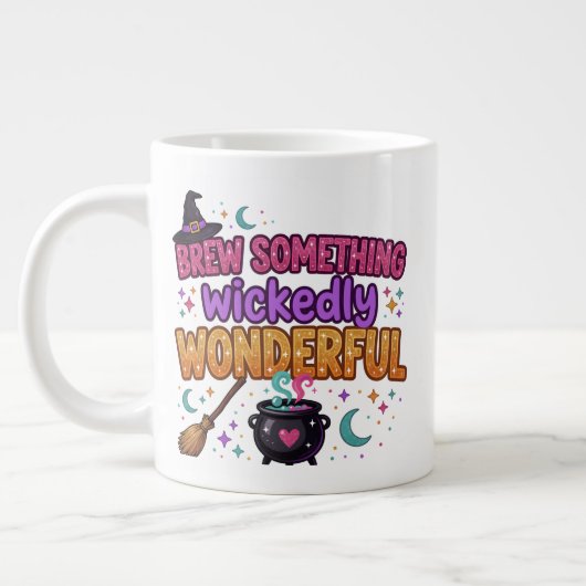 Cute Glitter Halloween-ontwerp Grote Koffiekop (Links)