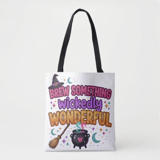 Cute Glitter Halloween-ontwerp Tote Bag (Voorkant)