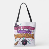 Cute Glitter Halloween-ontwerp Tote Bag (Achterkant)