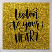Cute Glitter Inspirerend Quote Poster (Voorkant)