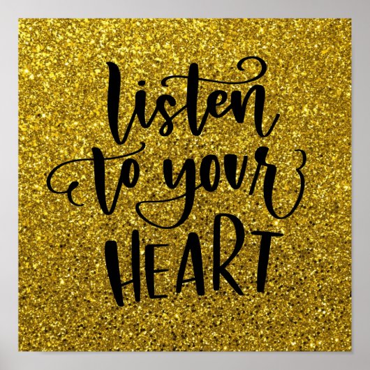 Cute Glitter Inspirerend Quote Poster (Voorkant)