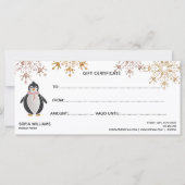 Cute Glitter kerstsnowflakes Penguin (Achterkant)