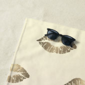 Cute Glitter Lips ,Ombre - Personalized Strandlaken (In situ)