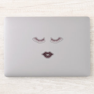 Cute Glitter Meisjes Nep Wimpers, Lippen Sticker