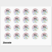 Cute Glitter Pastel Rainbow Swirl Product Label (Vel)