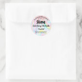 Cute Glitter Pastel Rainbow Swirl Product Label (Tas)
