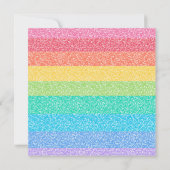 Cute Glitter Regenboog Kleurrijke Aangepaste Verja Bedankkaart (Achterkant)