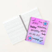 Cute glitter regenboogmeisje notitieboek (Binnen)