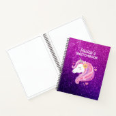 Cute Glitter Unicorn Artist Sketchbook Notitieboek (Binnen)