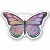 Cute Glitter Vlinder Sticker (Voorkant)