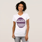 Cute Glittery Paars Easter Egg T Shirt (Voorkant volledig)