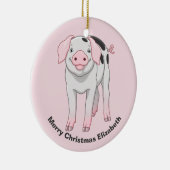 Cute Gloucestershire Old Spots Pig Keramisch Ornament (Rechts)