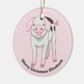 Cute Gloucestershire Old Spots Pig Keramisch Ornament (Links)