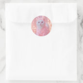 Cute Glowing Reindeer Kitty Winter Fantasy         Ronde Sticker (Tas)